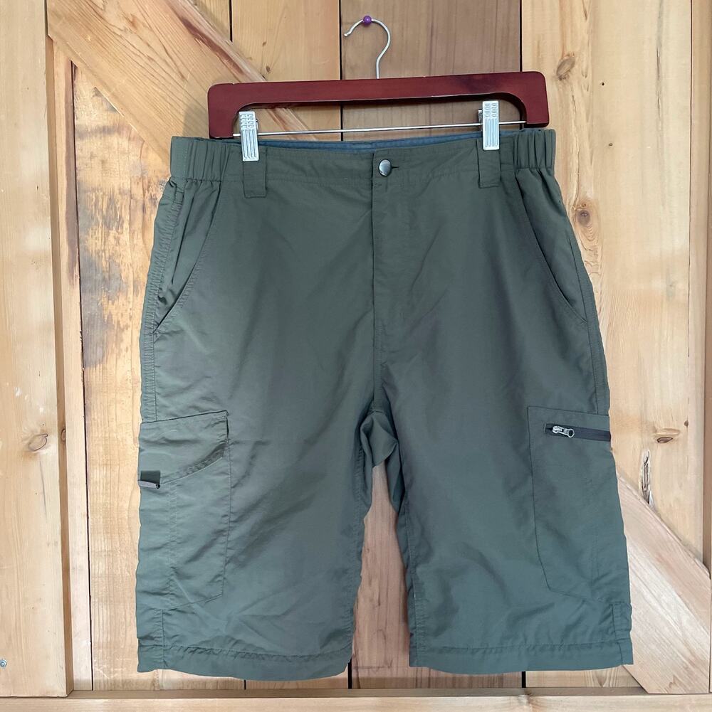 Toomett Mens Hiking Cargo Shorts Lightweight Travel Shorts Olive Green, SZ 32